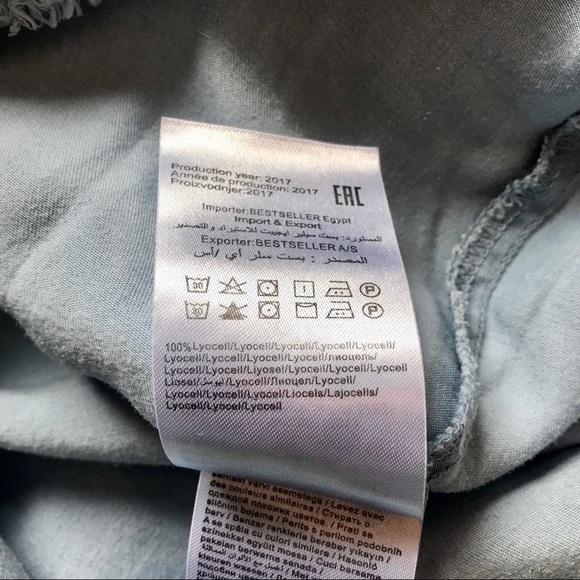 Noisy May Off Shoulder Dress Blue Size Medium - Picture 7 of 7